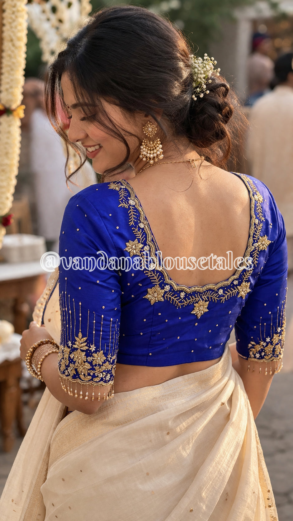 Leaf Green Aari Work Blouse Fabric in Devi silk 1 metre with Cutdana Hand Embroidery | Designer Blouse Piece for Bridal & Festive Wear